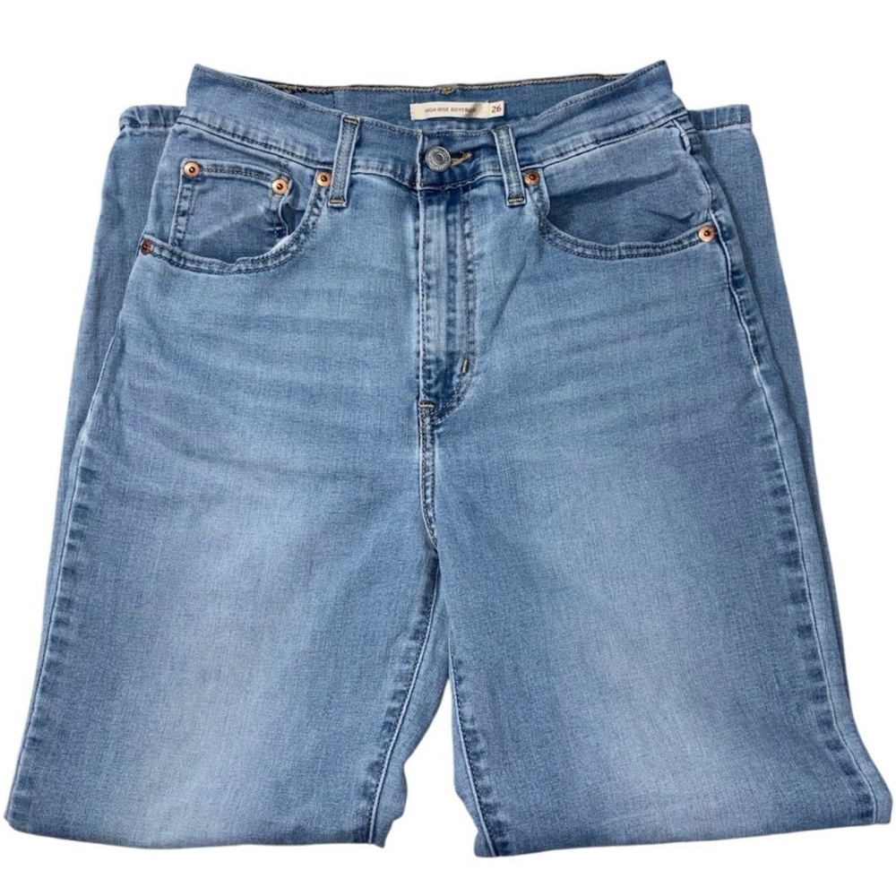 Levi Strauss And Co. Women's High-Rise Boyfriend Straight Jeans Size W26, L27 - Picture 2 of 11